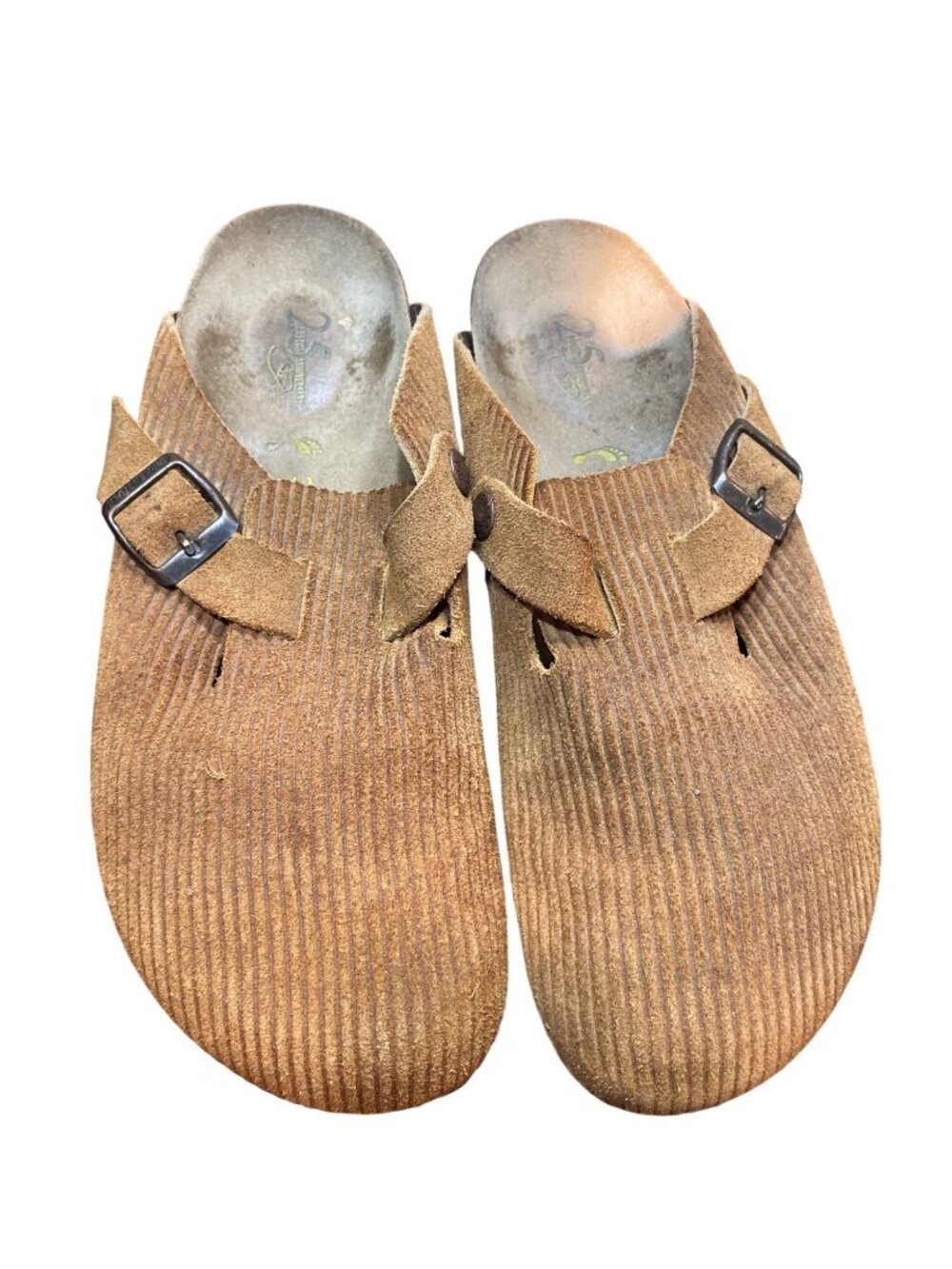 Birkenstock Boston brown suede cordoroy clogs sandals sz 38/8.5 US SKU 10-392 - Picture 11 of 14